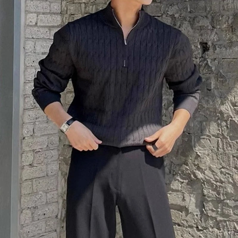 OLD MONEY Jacquardtrui met ritssluiting